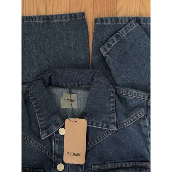 Women Denim Jumpsuit Premium Jean One Piece Outfit Casual Chic Overalls Romper - Picture 7 of 9